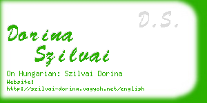 dorina szilvai business card